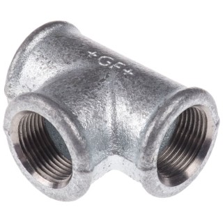 Georg Fischer Galvanised Malleable Iron Fitting Tee Female G 3/4 in to Female BSPP 3/4 in to Female BSPP 3/4 in 770130205
