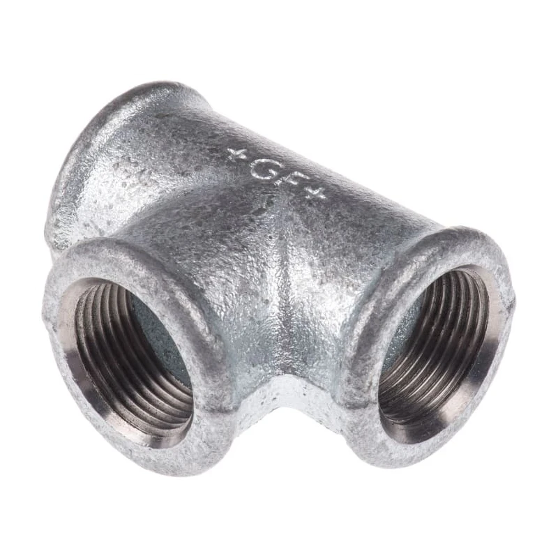Georg Fischer Galvanised Malleable Iron Fitting Tee Female G 3/4 in to Female BSPP 3/4 in to Female BSPP 3/4 in 770130205
