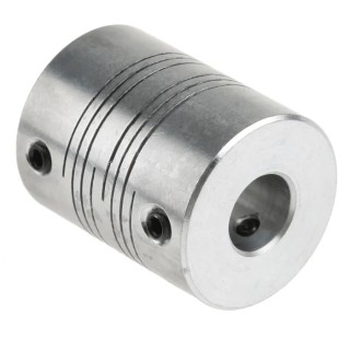Ruland Aluminium Flexible Coupler 25.4 mm Outside Diameter 10 mm Bore Size 31.8 mm Length Screw Style PSMR25-10-10-A