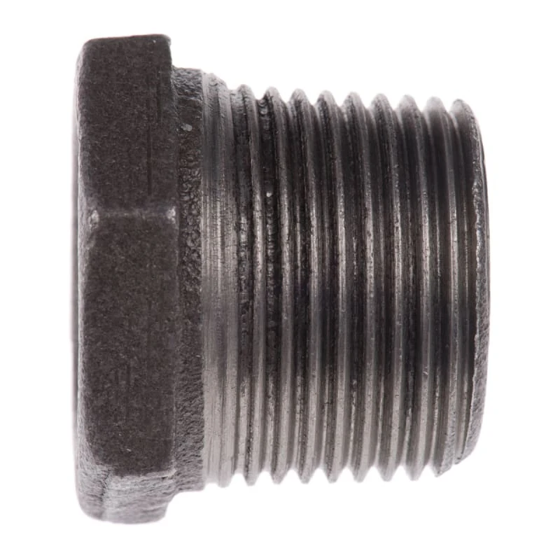 Georg Fischer Black Malleable Iron Fitting Straight Reducer Bush Male BSPT 3/4 in to Female BSPP 1/2 in 770241123