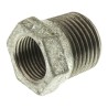 Georg Fischer Galvanised Malleable Iron Fitting Straight Reducer Bush Male BSPT 1/2 in to Female BSPP 3/8 in 770241220