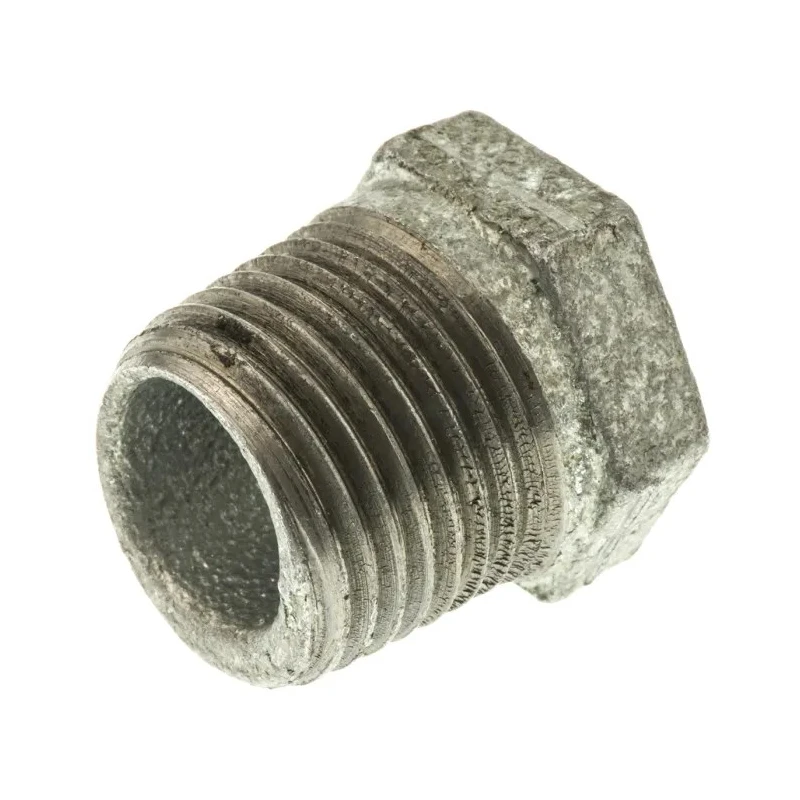 Georg Fischer Galvanised Malleable Iron Fitting Straight Reducer Bush Male BSPT 1/2 in to Female BSPP 3/8 in 770241220