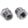 Georg Fischer Galvanised Malleable Iron Fitting Straight Reducer Bush Male BSPT 3/4 in to Female BSPP 1/2 in 770241223