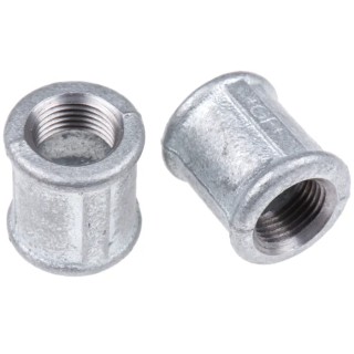 Georg Fischer Galvanised Malleable Iron Fitting Socket Female BSPP 1/2 in 770270204