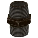 Georg Fischer Black Oxide Malleable Iron Fitting Nipple Male BSPT 3/4 in to Male British Standard 770280105