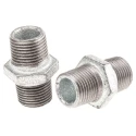 Georg Fischer Galvanised Malleable Iron Fitting Nipple Male BSPT 1/2 in to Male British Standard 770280204
