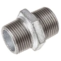 Georg Fischer Galvanised Malleable Iron Fitting Nipple Male BSPT 1 inch to Male British Standard Parallel 770280206