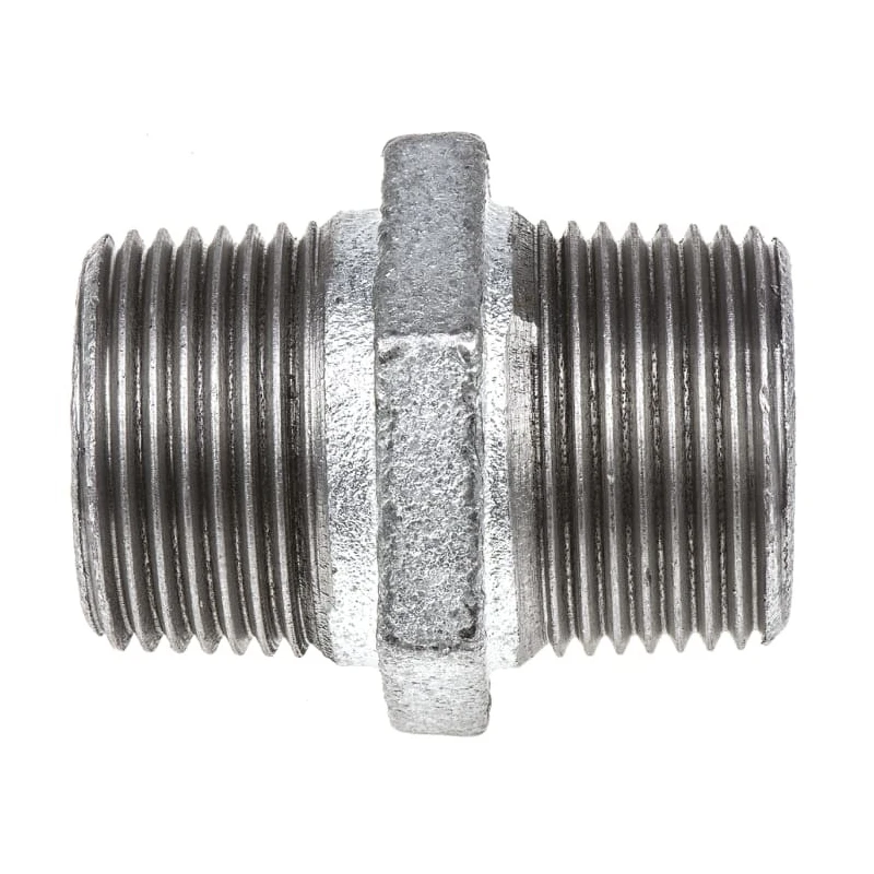 Georg Fischer Galvanised Malleable Iron Fitting Nipple Male BSPT 1 inch to Male British Standard Parallel 770280206