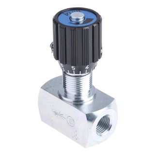 RS PRO In Line Mount Mounting Hydraulic Flow Control Valve G 1/4 Thread, 350 bar Max Pressure, 50 L/min Max Flow 243-5521