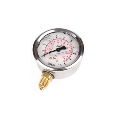 WIKA 100 mm Diameter G 3/8 Male Connection Stainless Steel Case Pressure Gauge 10 bar 7075571