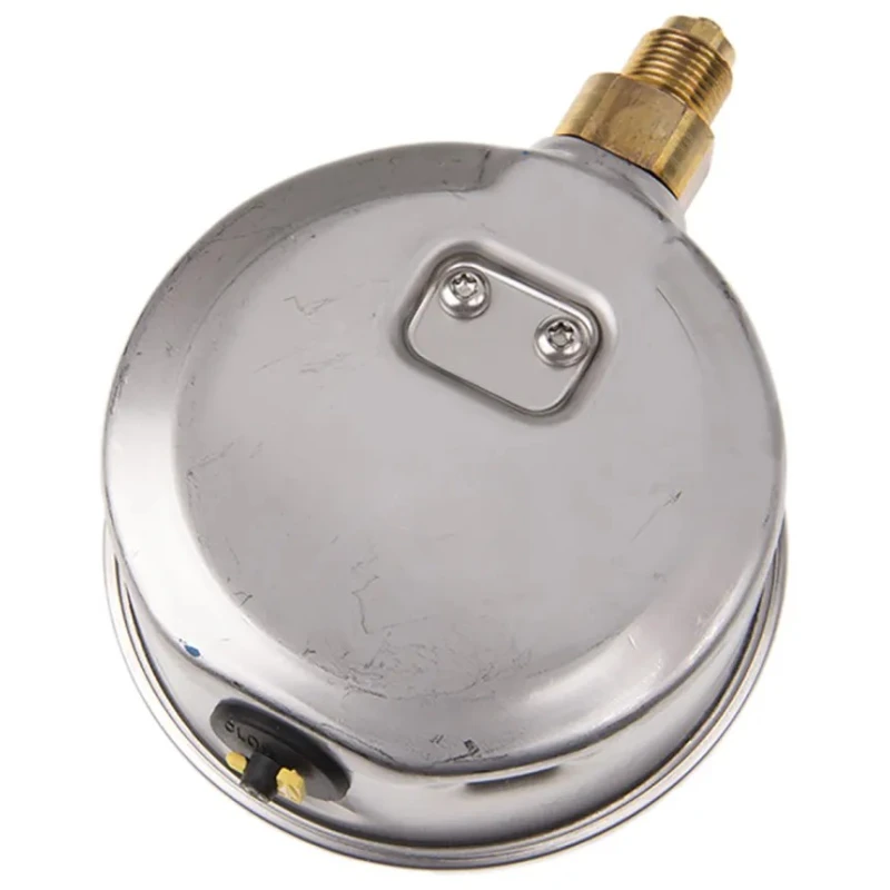 WIKA 100 mm Diameter G 3/8 Male Pressure Gauge Stainless Steel Case Black Dial 6 bar 7075546