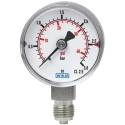 WIKA 100 mm Male Pressure Gauge Stainless Steel Case, Copper Alloy Connection, 400 bar 7075651