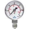 WIKA 100 mm Male Pressure Gauge Stainless Steel Case, Copper Alloy Connection, 400 bar 7075651