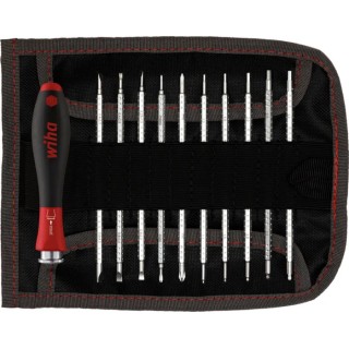 Wiha Interchangeable Standard Screwdriver Set 12-Piece 00610 Germany 4 Adjustable Blades Chrome-Vanadium-Molybdenum Steel