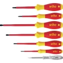 Wiha Phillips, Slotted Soft Finish Electric Screwdriver Set 7-Piece 1000 V AC 834