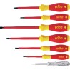 Wiha Phillips, Slotted Soft Finish Electric Screwdriver Set 7-Piece 1000 V AC 834