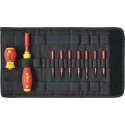 Wiha Phillips, Pozidriv, Slotted Interchangeable Insulated Screwdriver Set 10-Piece 41232