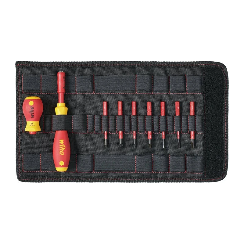 Wiha Phillips, Pozidriv, Slotted Interchangeable Insulated Screwdriver Set 10-Piece 41232