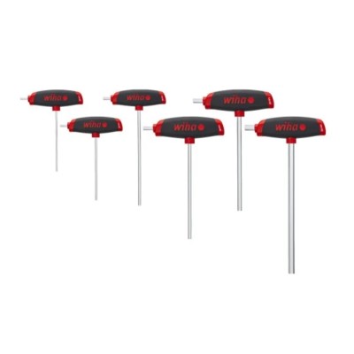 Wiha 6 Piece T Metric Hex Key Set, Hex Size 2.5 to 8 mm 45620