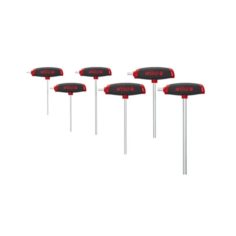 Wiha 6 Piece T Metric Hex Key Set, Hex Size 2.5 to 8 mm 45620