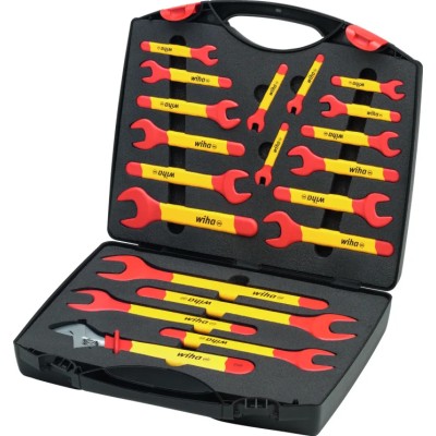 Wiha 21-Piece Spanner Set, Sizes 6 To 32 mm, VDE/1000V Approved, Non-Sparking, IEC ISO DIN Standards 43022