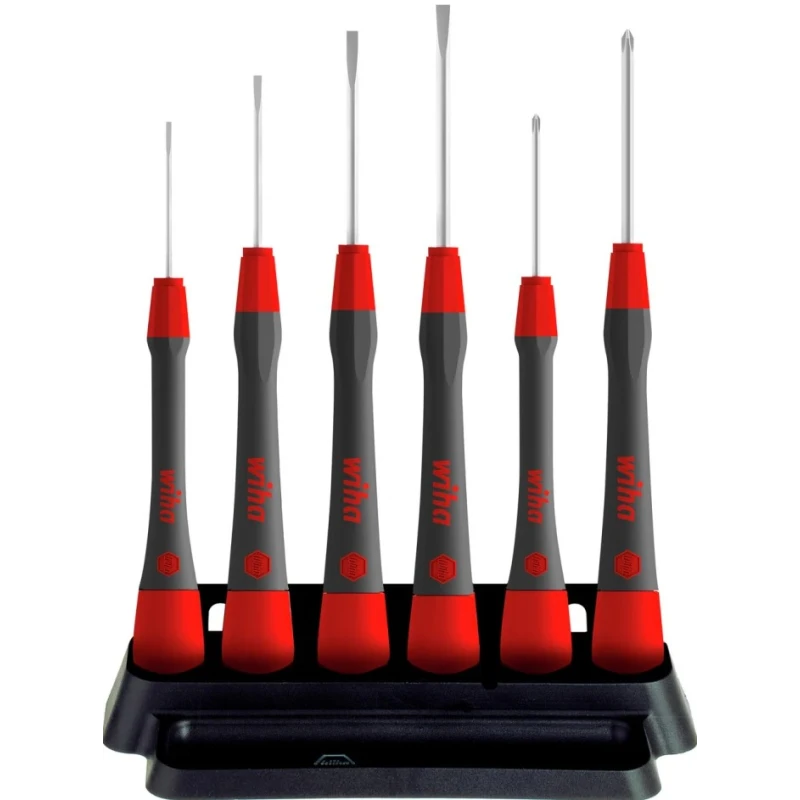 Wiha Phillips Precision Screwdriver Set, 7-Piece, Phillips Tip PH0 x PH00, RoHS Compliant, Germany Origin Model 42990