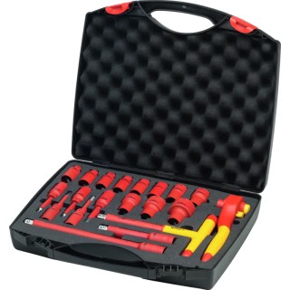 Wiha 21-Piece 1/2 in Hexagon Ratchet Wrench & Bit Set VDE/1000V Approved 43024