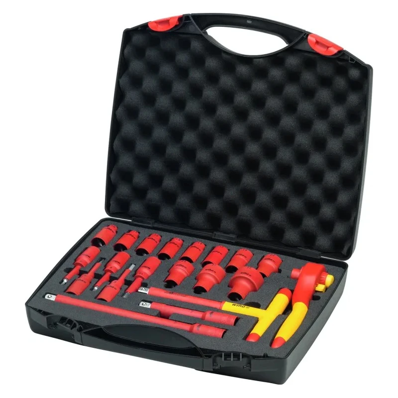 Wiha 21-Piece 1/2 in Hexagon Ratchet Wrench & Bit Set VDE/1000V Approved 43024