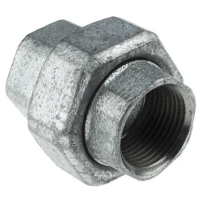 Georg Fischer Galvanised Malleable Iron Fitting Tap Adapter Female BSPP 1/4 in to Female BSPP 1/4 in 770340202