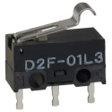 Omron Simulated Roller Lever Micro Switch, PCB Terminal, 100mA, SPDT, IP40 D2F-01L3