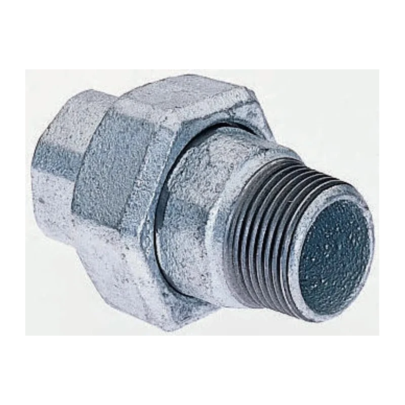 Georg Fischer Black Oxide Malleable Iron Fitting Tap Adapter Male BSPT 1/4In to Female BSPP 1/4In 770341102