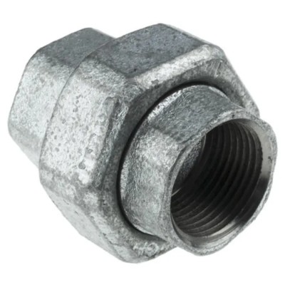 Georg Fischer Galvanised Malleable Iron Fitting Tap Adapter Female 1 in to Female 1 in 770340206
