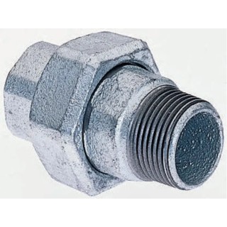 Georg Fischer Black Oxide Malleable Iron Fitting Tap Adapter Male BSPT 1/2 in to Female BSPP 1/2 in 770341104