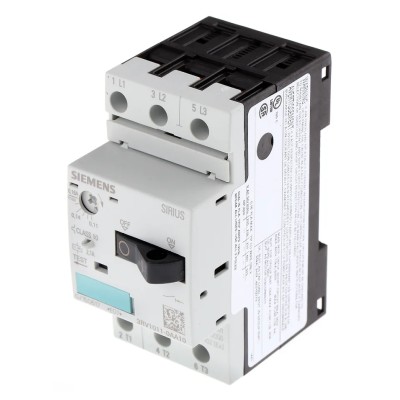 Siemens Motor Protection Circuit Breaker 110mA, 160mA, 690V, 3 Poles, IP20, -20°C to 60°C 3RV1011-0AA10