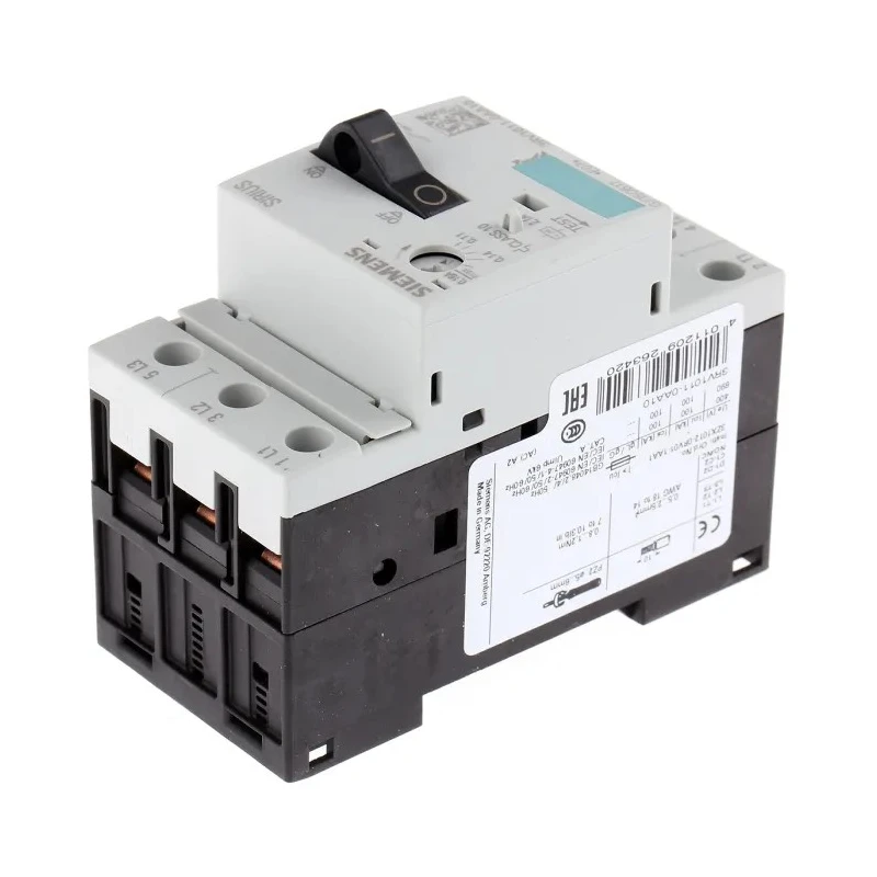 Siemens Motor Protection Circuit Breaker 110mA, 160mA, 690V, 3 Poles, IP20, -20°C to 60°C 3RV1011-0AA10