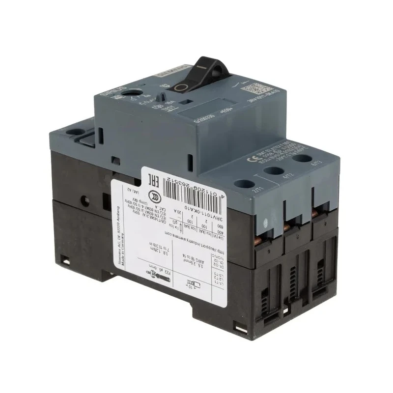 Siemens Motor Protection Circuit Breaker 690V, 0.9 to 1.25A Current Rating, 3 Poles, IP20, Operating -20 to 3RV1011-0KA10