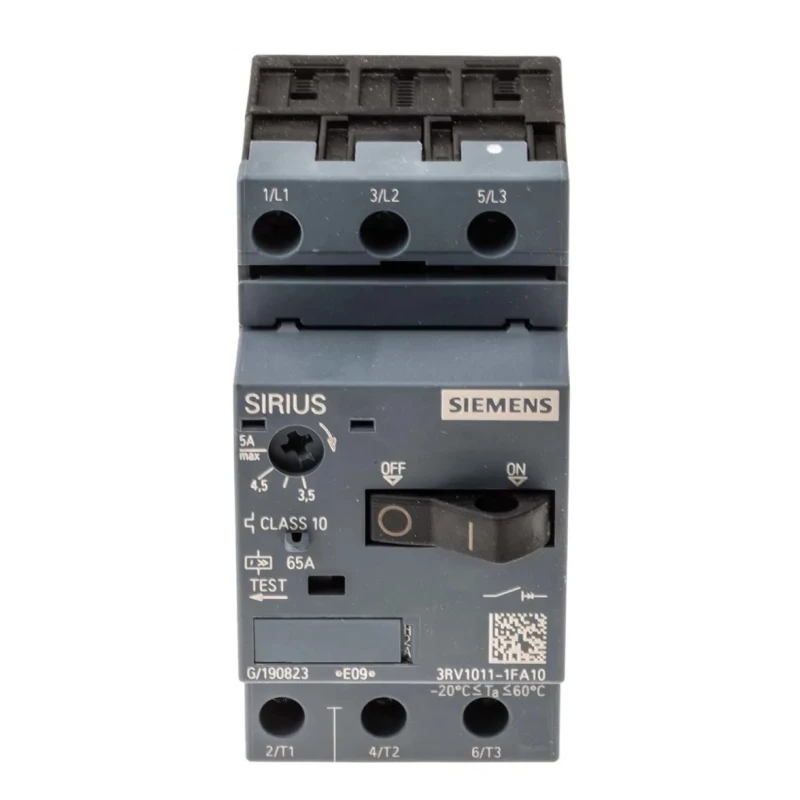 Siemens Motor Protection Circuit Breaker 3 Poles 3.5A, 5A, 690V, -20°C to 60°C 3RV1011-1FA10