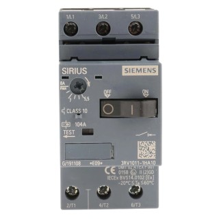 Siemens Motor Protection Circuit Breaker 5.5–8 A, 690V, IP20, 3 Poles, -20°C to 60°C 3RV1011-1HA10