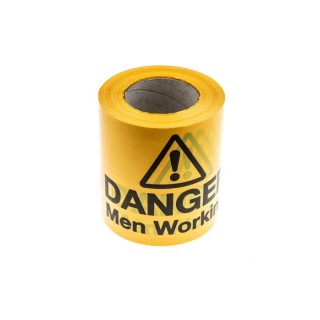 RS PRO Black and Yellow Polyethylene Barrier Hazard Tape 150mm Width 100m Length 866-074