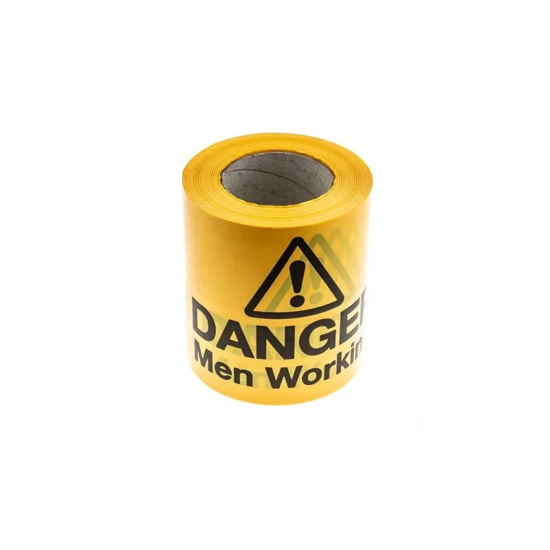 RS PRO Black and Yellow Polyethylene Barrier Hazard Tape 150mm Width 100m Length 866-074