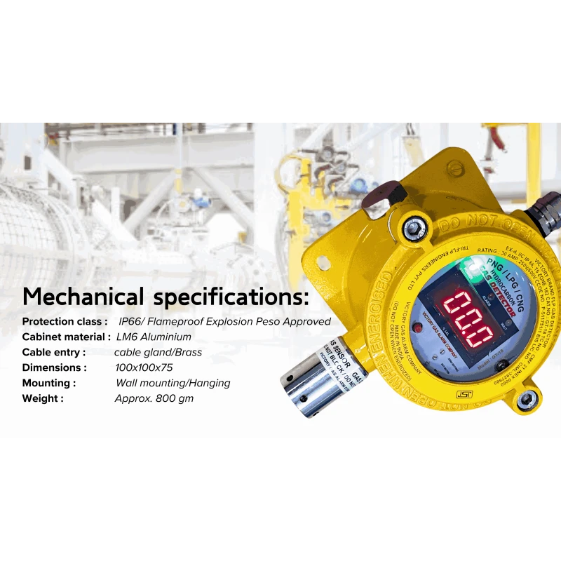 V-205 DEX Gas Detector for PNG/LPG/CNG, 30A, 250/600V