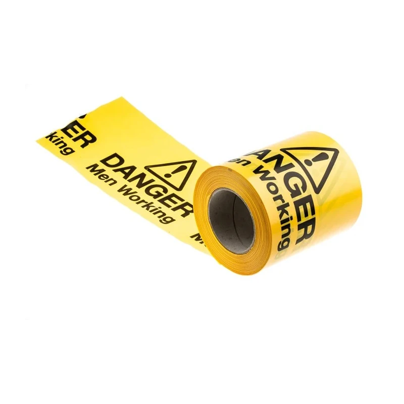 RS PRO Black and Yellow Polyethylene Barrier Hazard Tape 150mm Width 100m Length 866-074