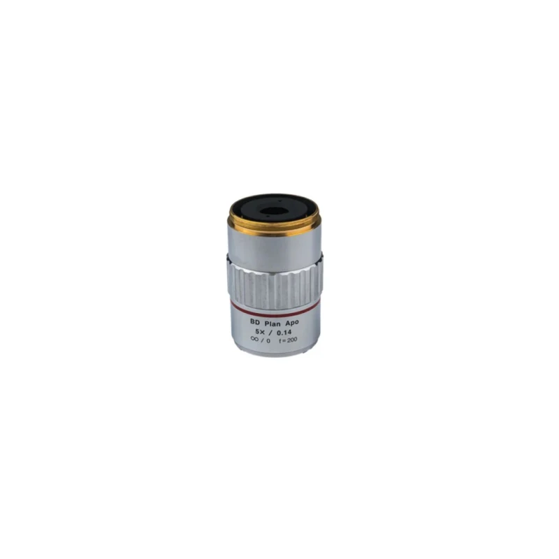 Mitutoyo Long Working Distance Lens for Microscope, Plan Apochromat Design, Bright/Dark Field Inspection, Model 378-832-12