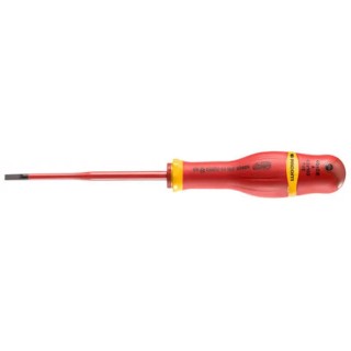 Facom Insulated Screwdriver 100 mm Blade, VDE 1000V Approved, 210 mm Overall AT4X100TVE