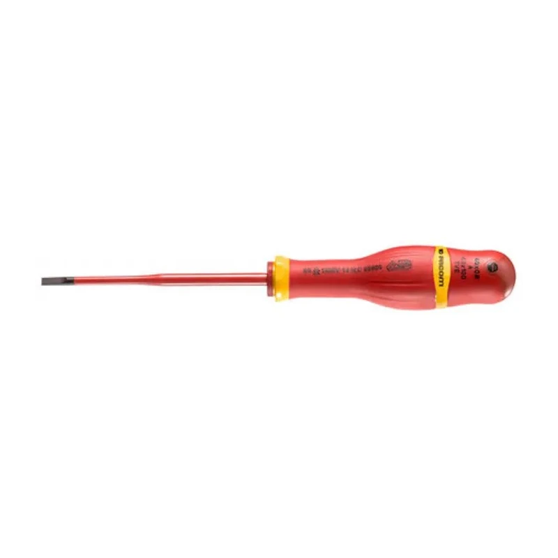 Facom Insulated Screwdriver 100 mm Blade, VDE 1000V Approved, 210 mm Overall AT4X100TVE