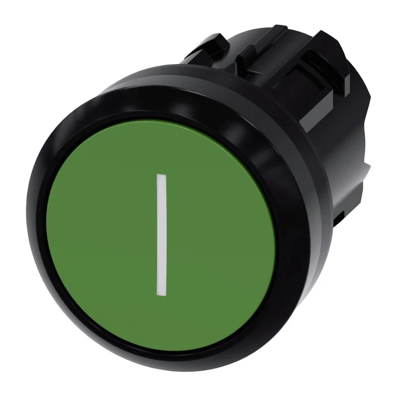 Siemens SIRIUS ACT 3SU10 Series Green Momentary Push Button Head, 22 mm Cutout, IP67 IP66 IP69K 3SU1000-0AB40-0AC0