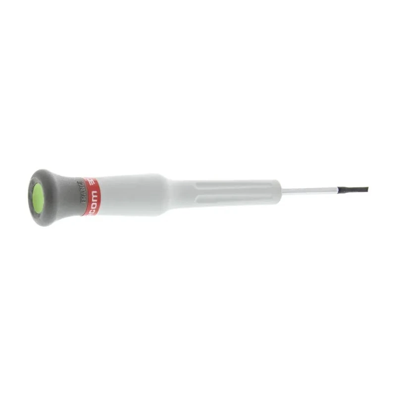Facom Standard Insulated Screwdriver with 35 mm Chrome Blade, Bi-Material Swivel Head Handle, 117mm Overall Length AEF.1.8X35