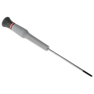 Facom Precision Screwdriver, 75 mm Chrome Blade, 157mm Overall, Insulated Bi-Material Handle AEF.2.5X75