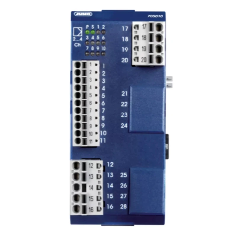 Jumo Monitoring Module variTRON Analogue Digital I/O Module DIN Rail Mount 4 I/Os 705010/18-400-36/000