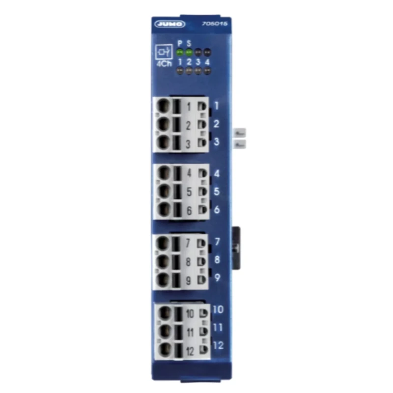 Jumo Relay variTRON Analogue Digital I/O Module, 4 Relay Outputs, Changeover Contact AC 230 V / 3 A, 103.6 x 705015/36/000